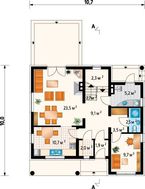 Проект с тремя спальнями в мансарде