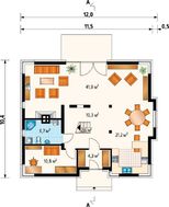 Оригинальный дом с мансардой в традиционном стиле площадью 170 m²
