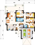 Большой одноэтажный дом 